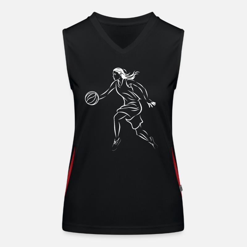 Basketteur Débardeur respirant contrasté Femme