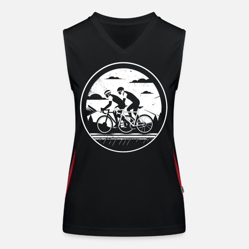 Radsport Illustration Funktionelles Kontrast-Tank Top für Frauen