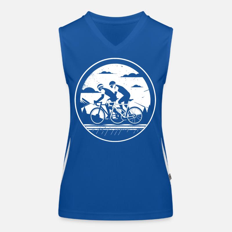 Cycling Illustration Women's Functional Contrast Tank Top