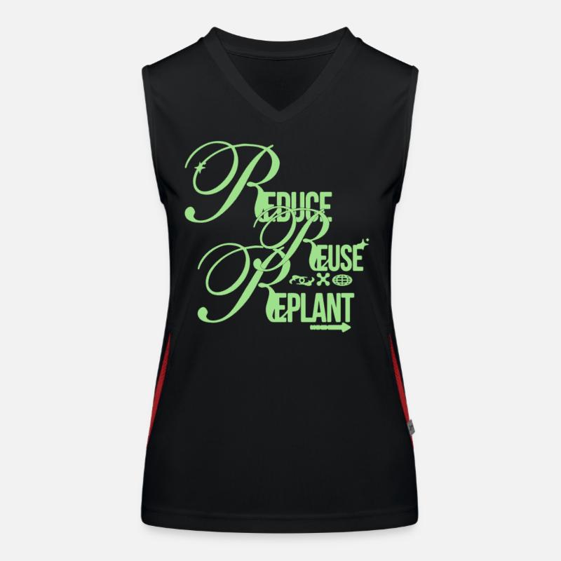 Réduire Réutiliser Replanter Déclaration Débardeur respirant contrasté Femme