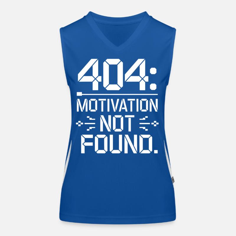 404 Motivation Not Found - Funny Work Life Tee Women's Functional Contrast Tank Top