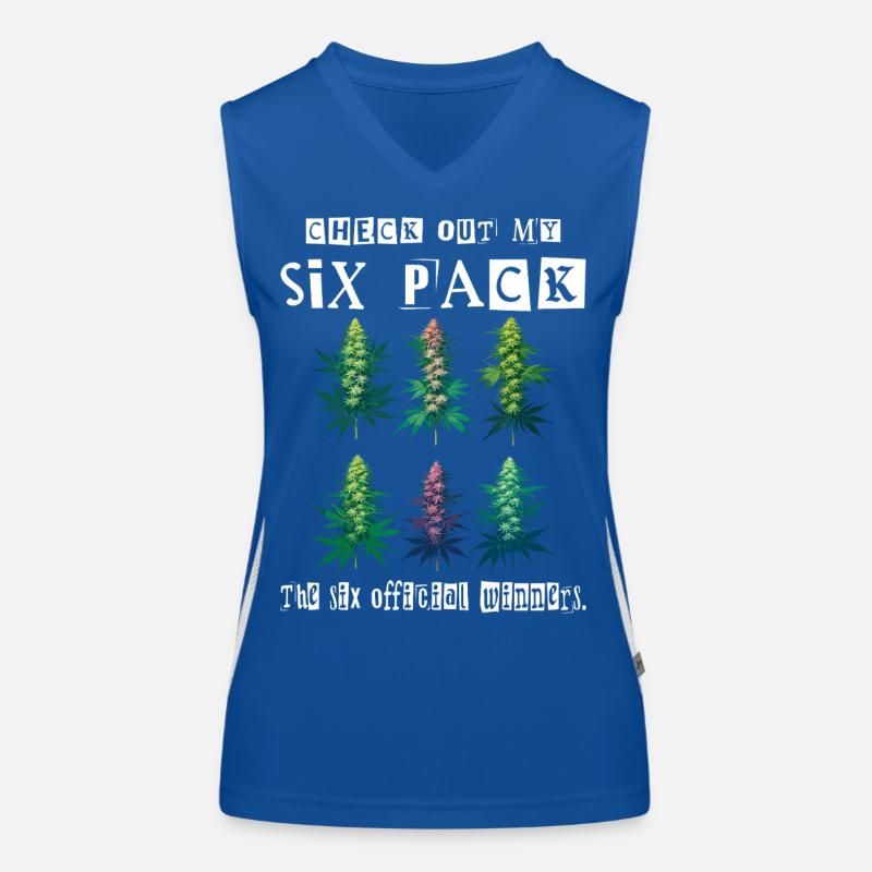 Cannabis Six Pack Débardeur respirant contrasté Femme