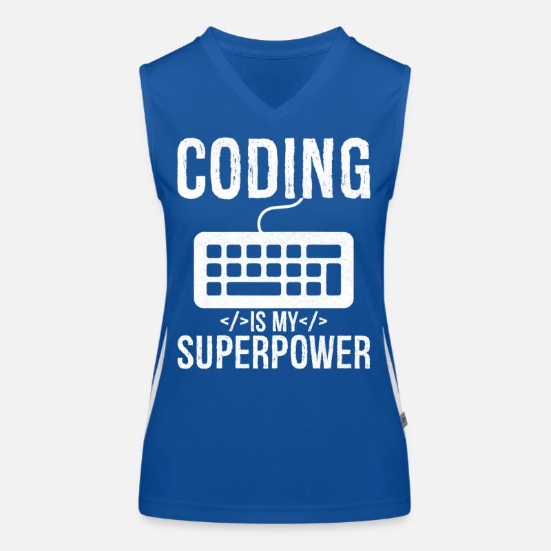 Le codage est mon superpouvoir Débardeur respirant contrasté Femme