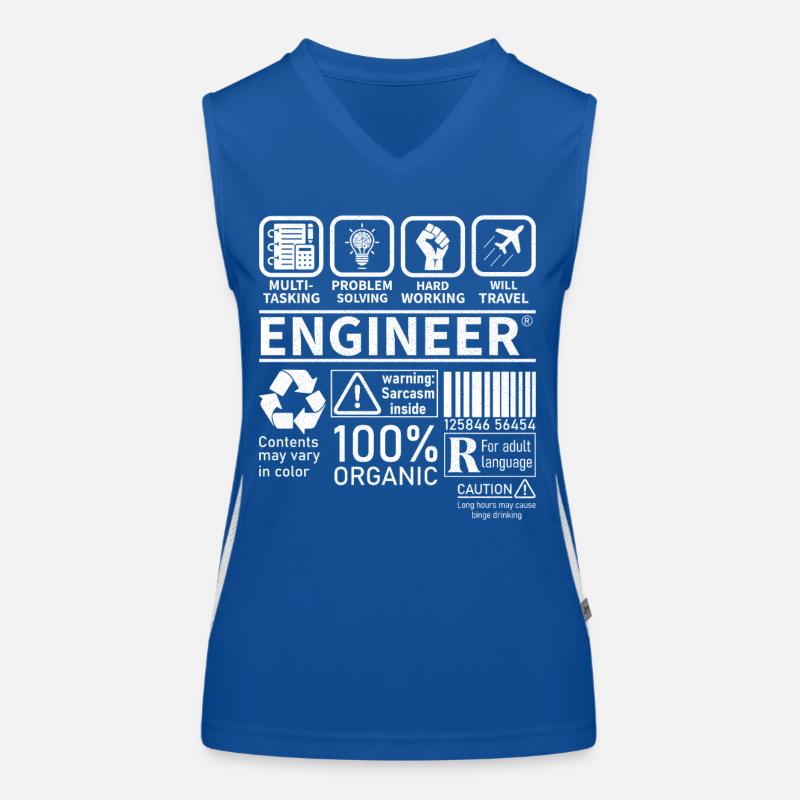 engineer multitasking problem solving hard working Women's Functional Contrast Tank Top