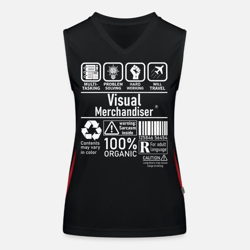 Visual Merchandiser résolution de problèmes multitâches Débardeur respirant contrasté Femme