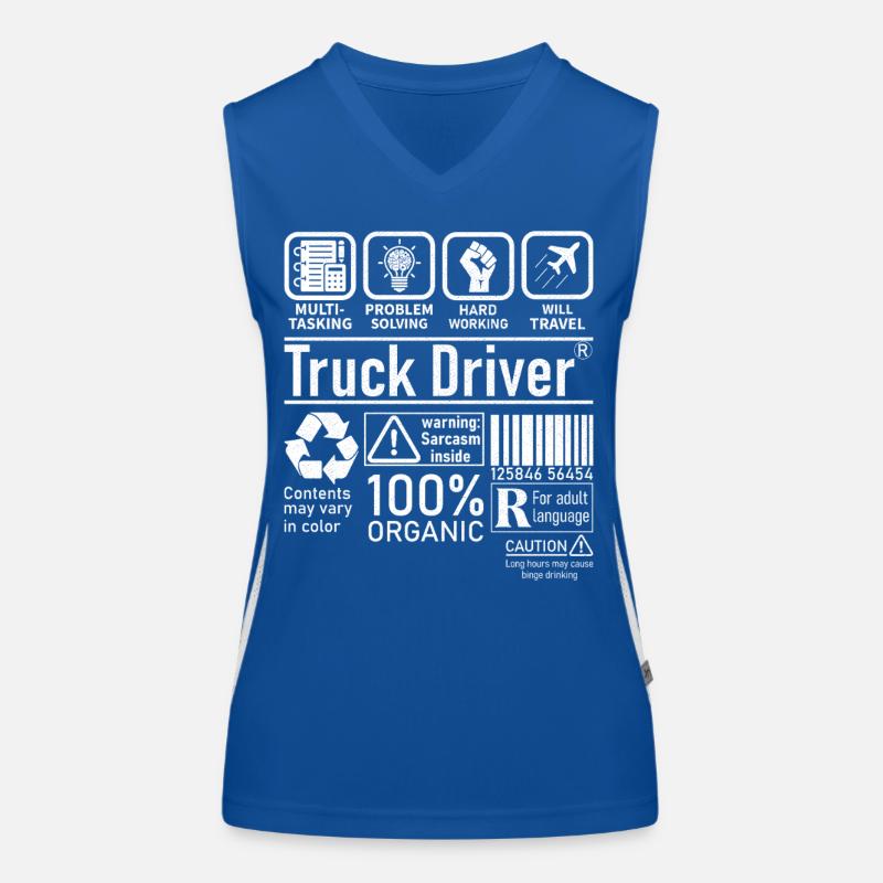 Truck Driver multi tasking problem solving Funktionelles Kontrast-Tank Top für Frauen