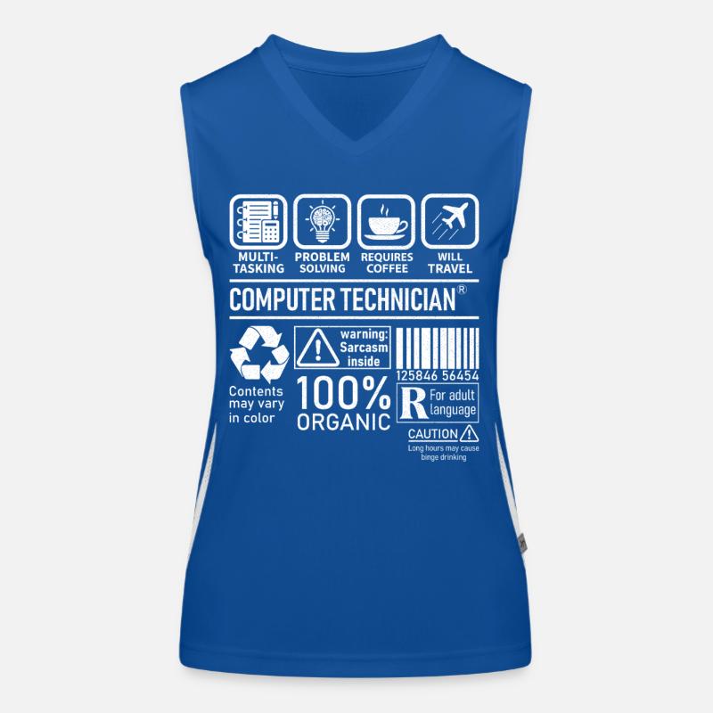 Computer Technician multi tasking problem solving Women's Functional Contrast Tank Top