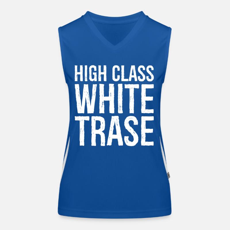 Trase blanche de grande classe Débardeur respirant contrasté Femme