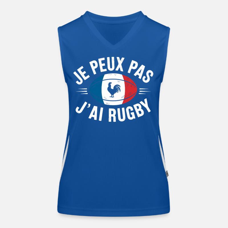 je peux pas j ai rugby Débardeur respirant contrasté Femme