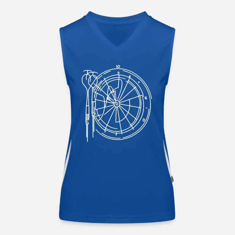 Dartscheibe Skizze Funktionelles Kontrast-Tank Top für Frauen