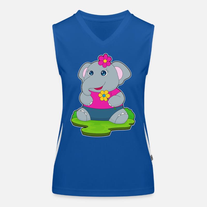 Éléphant mignon Débardeur respirant contrasté Femme