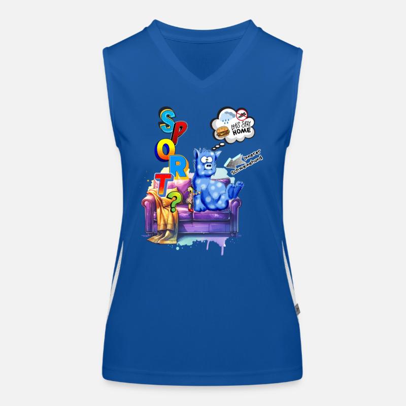 Besiege den inneren Schweinhund. Sport oder Sofa? Funktionelles Kontrast-Tank Top für Frauen