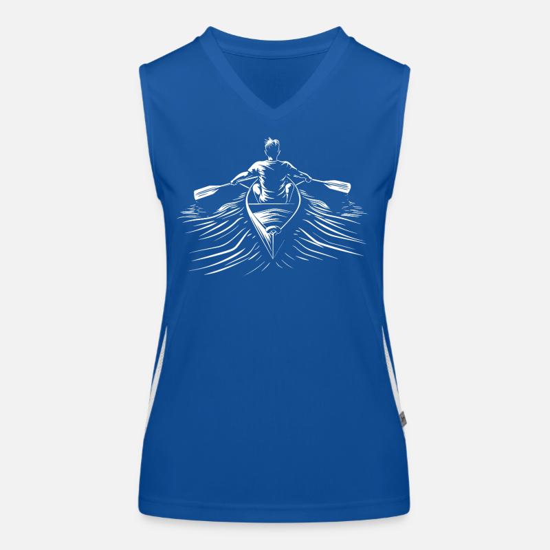 Rudern Line Art Funktionelles Kontrast-Tank Top für Frauen