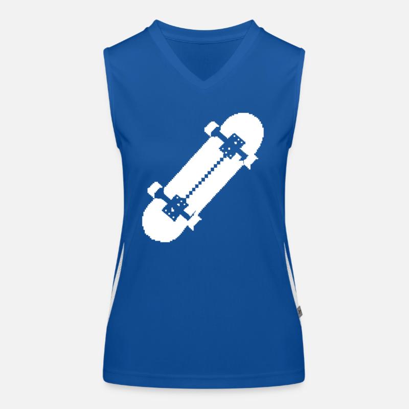Skateboard Pixel Art Women's Functional Contrast Tank Top