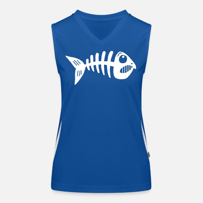 Fisch-Skelett Funktionelles Kontrast-Tank Top für Frauen