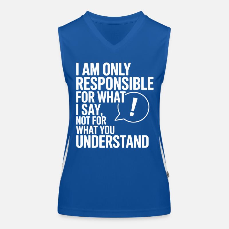 I am responsible for what I say Teacher Women's Functional Contrast Tank Top
