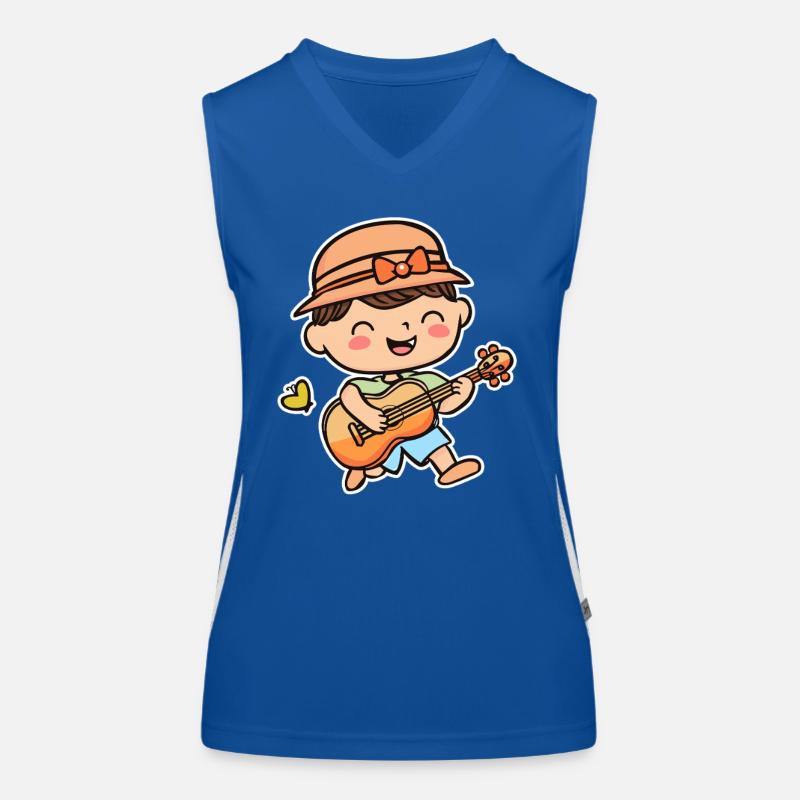 Ukulele Kind Funktionelles Kontrast-Tank Top für Frauen