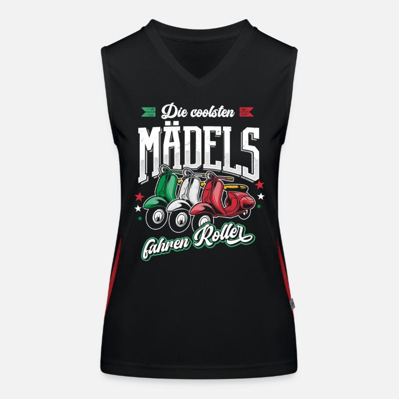 Die coolsten Mädels Fahren Roller Motoroller Funktionelles Kontrast-Tank Top für Frauen