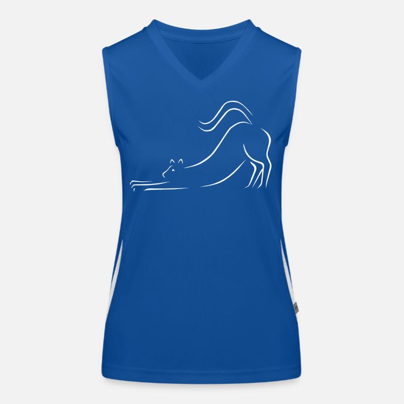 Cat line art drawing Women's Functional Contrast Tank Top