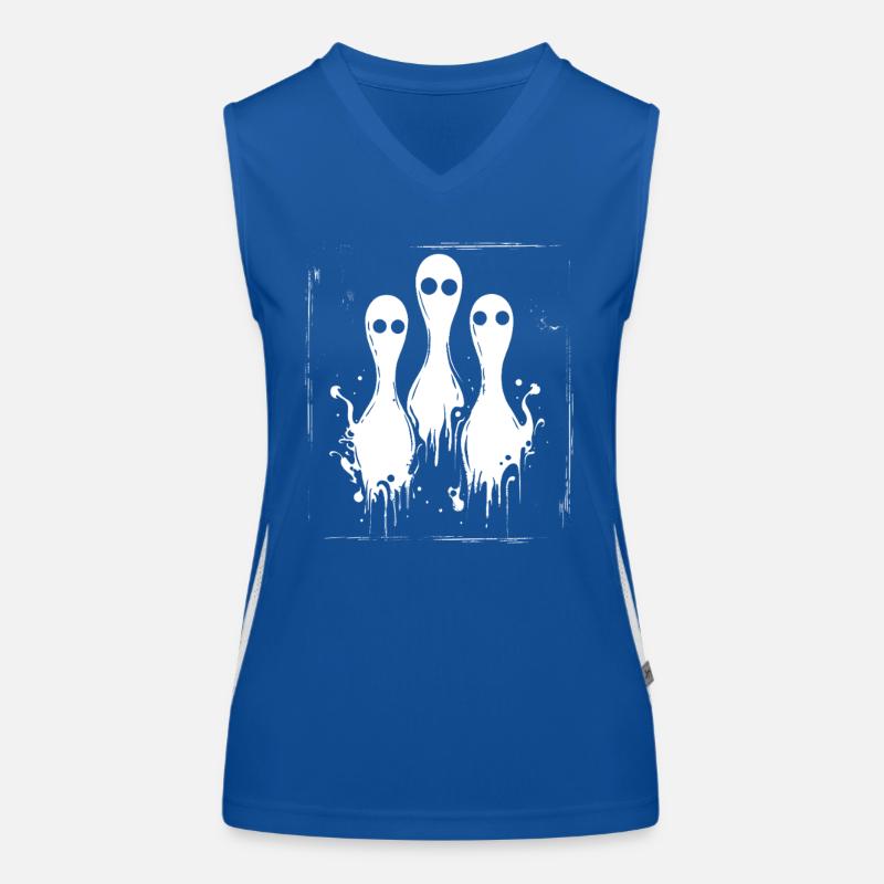 Quilles de bowling Halloween Débardeur respirant contrasté Femme