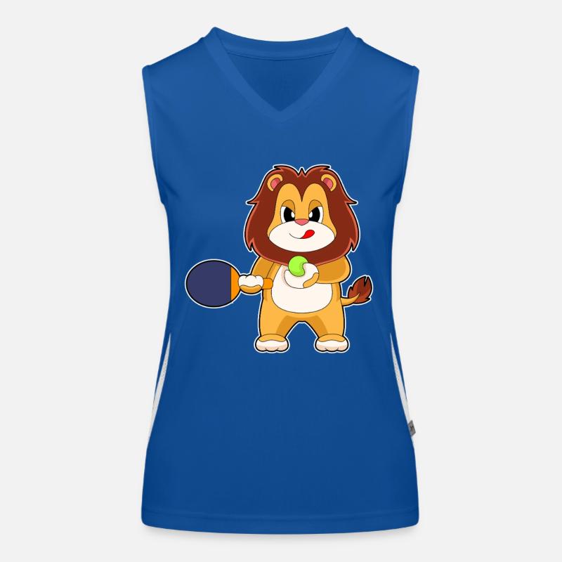 Lion Tennis de table Raquette de tennis de table Débardeur respirant contrasté Femme