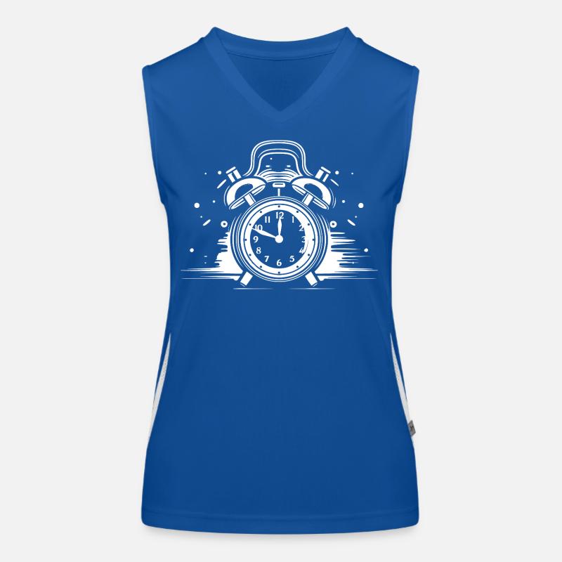 Alarm Clock Drawing Women's Functional Contrast Tank Top