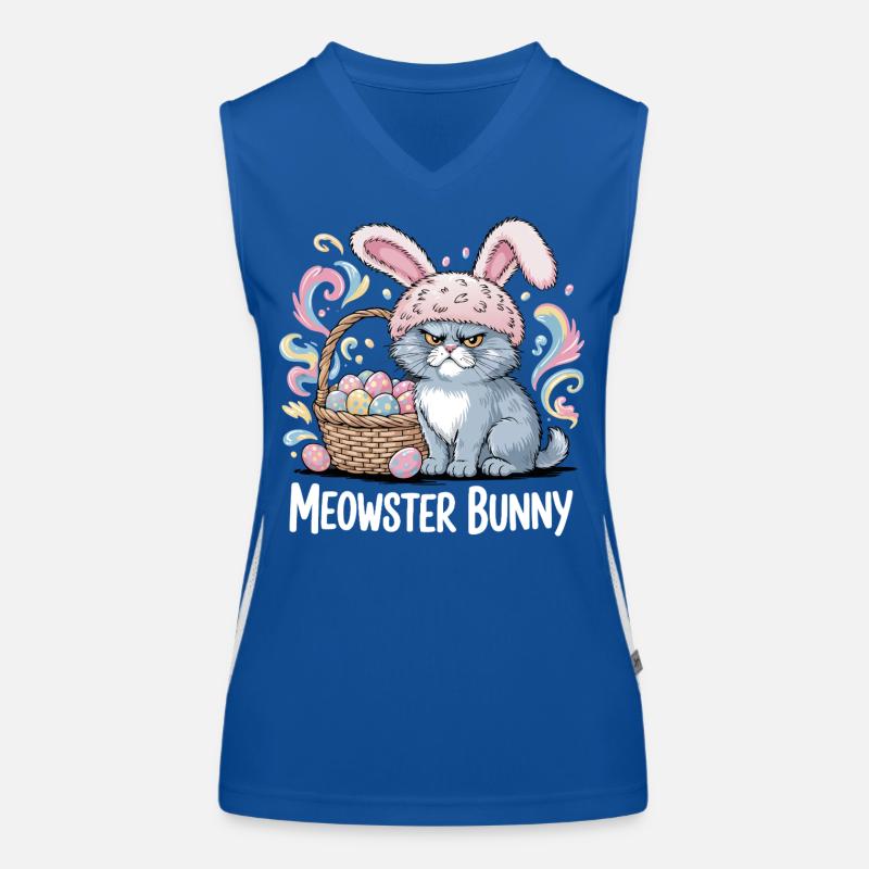 Meowster Bunny Osterkorb Funktionelles Kontrast-Tank Top für Frauen