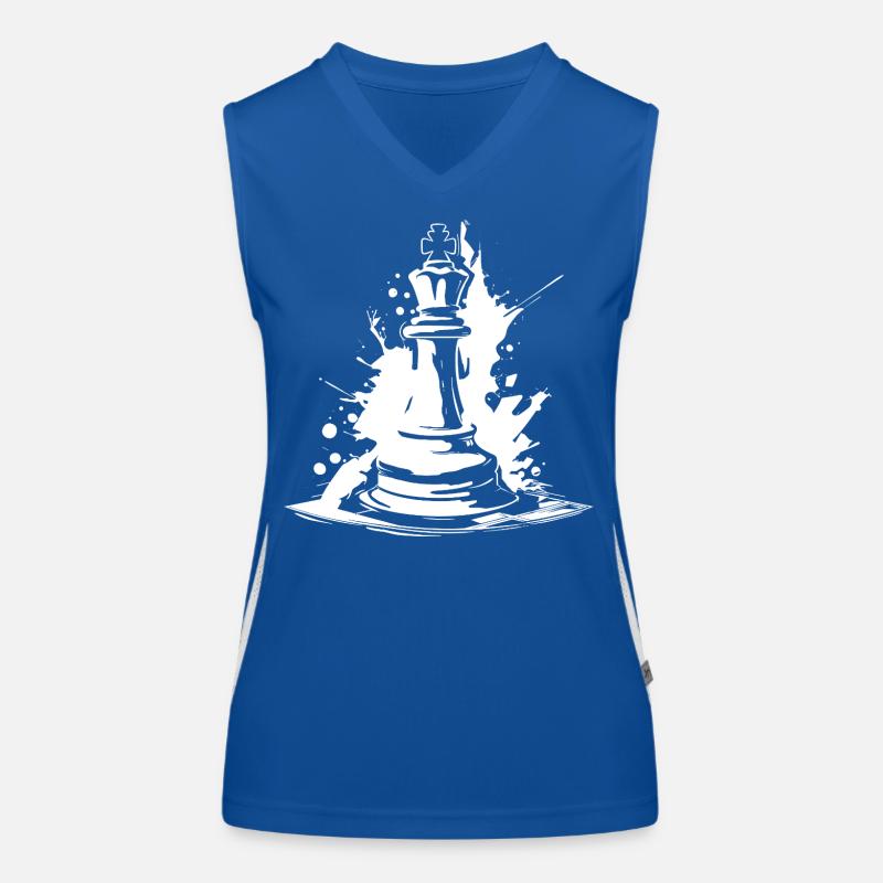 Schachfigur Funktionelles Kontrast-Tank Top für Frauen