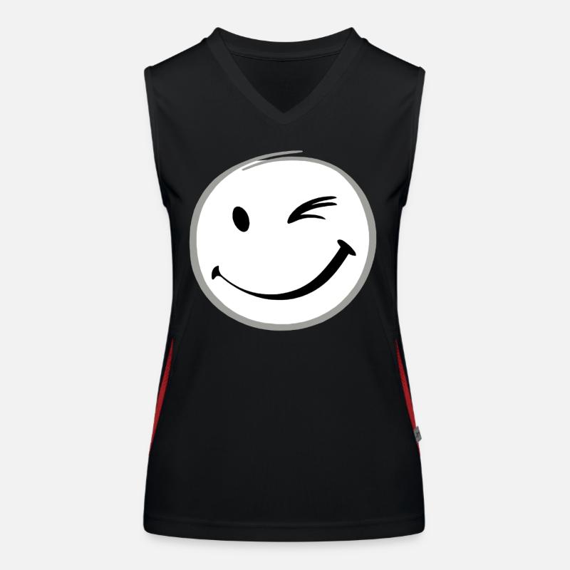 Clin d’œil sourire Débardeur respirant contrasté Femme