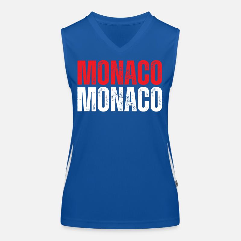 Monaco flag, Monegasque pride Women's Functional Contrast Tank Top