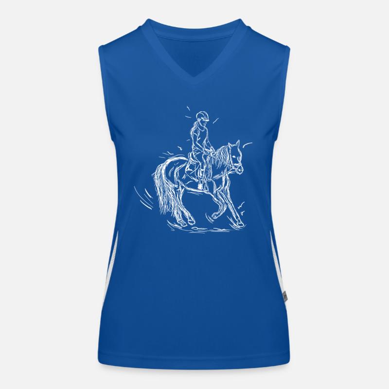 Reiterin Mädchen Funktionelles Kontrast-Tank Top für Frauen