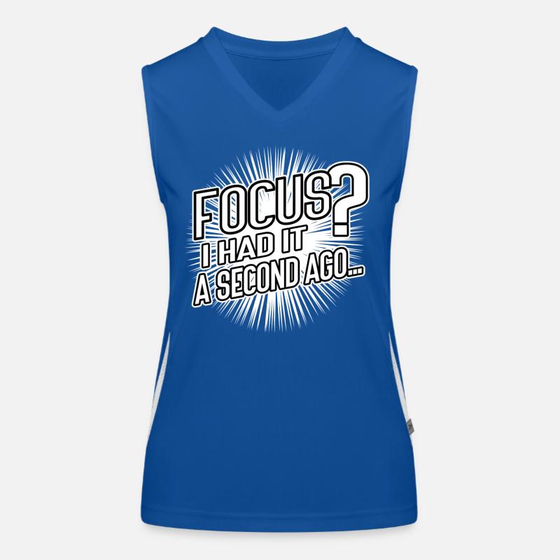 Focus? I Had It a Second Ago – Brain Humor Women's Functional Contrast Tank Top