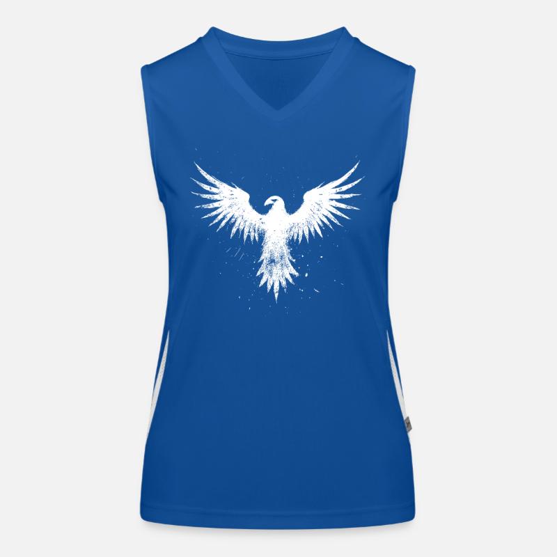 Weisser Phoenix Funktionelles Kontrast-Tank Top für Frauen