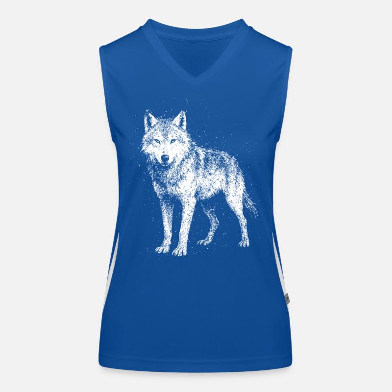 Le loup dans toute sa splendeur Débardeur respirant contrasté Femme