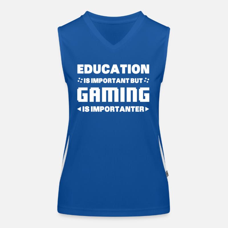 L’éducation est importante, mais le jeu est plus important Débardeur respirant contrasté Femme
