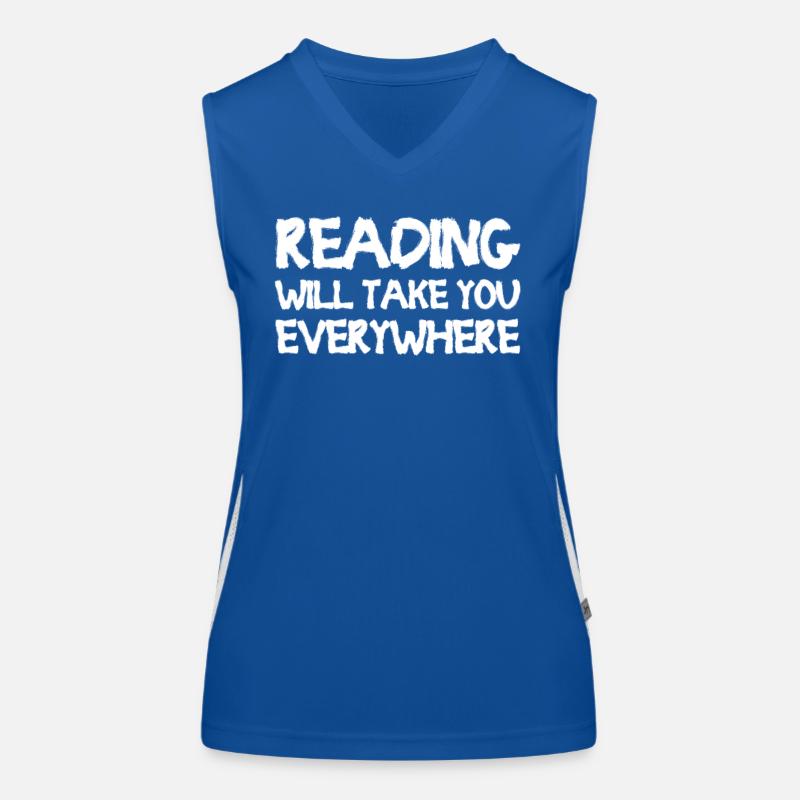 Reading Will Take You Everywhere Funktionelles Kontrast-Tank Top für Frauen