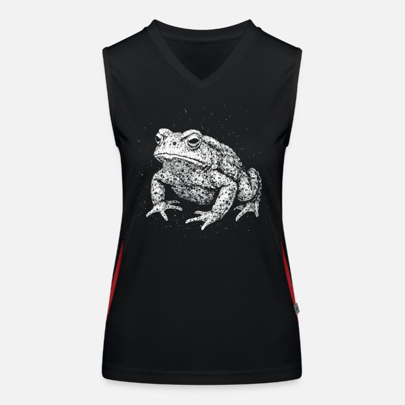 Crapaud - Débardeur respirant contrasté Femme - noir/rouge