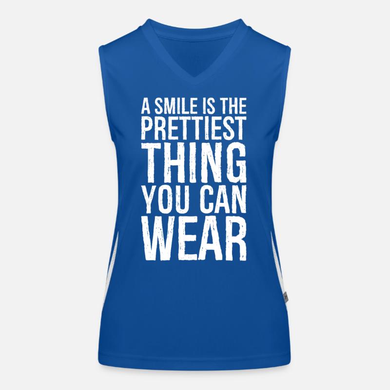 a smile is the prettiest thing you can wear Women's Functional Contrast Tank Top
