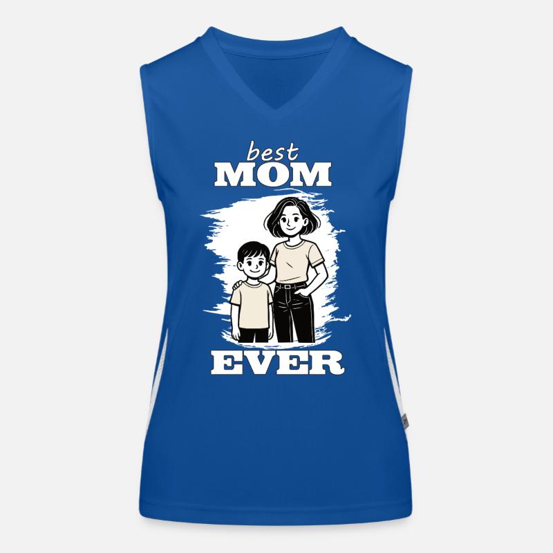 Best Mom Ever - Mutter-Sohn-Design Funktionelles Kontrast-Tank Top für Frauen