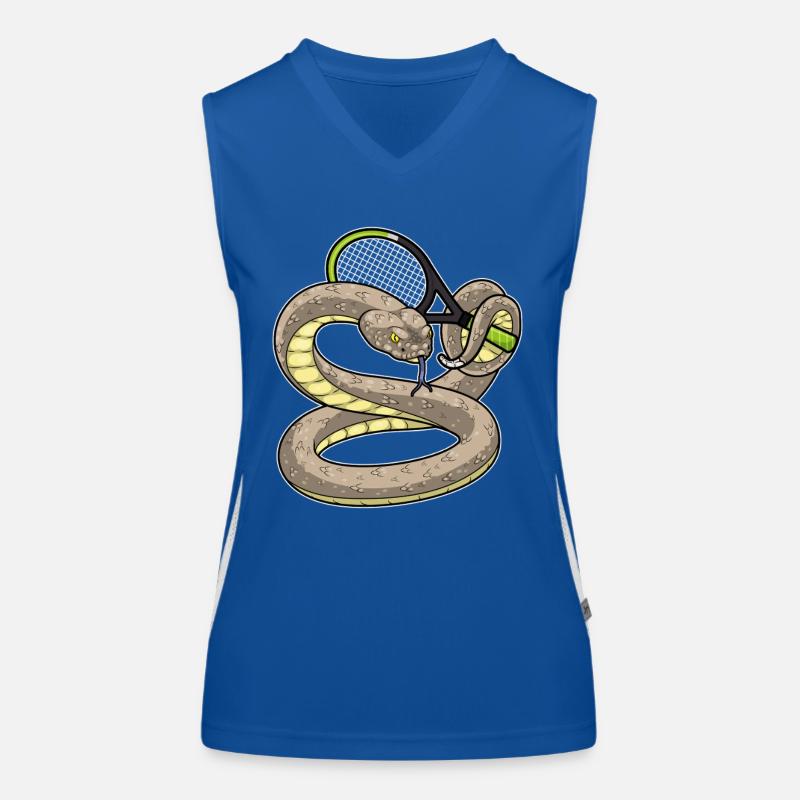 Snake Tennis Racket Women's Functional Contrast Tank Top