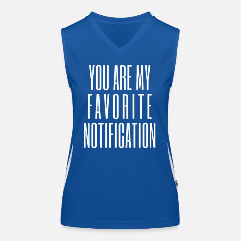 Vous êtes ma notification préférée Débardeur respirant contrasté Femme