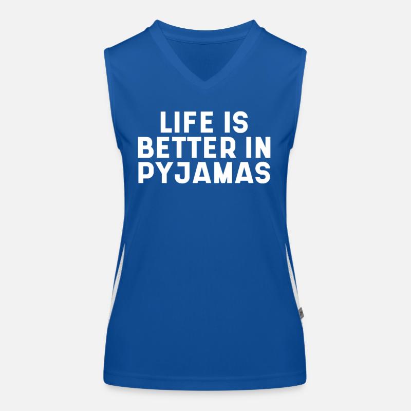 La vie est meilleure en pyjama Débardeur respirant contrasté Femme
