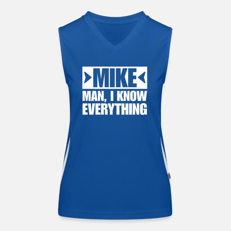 MIKE MAN I KNOW EVERYTHING Funktionelles Kontrast-Tank Top für Frauen