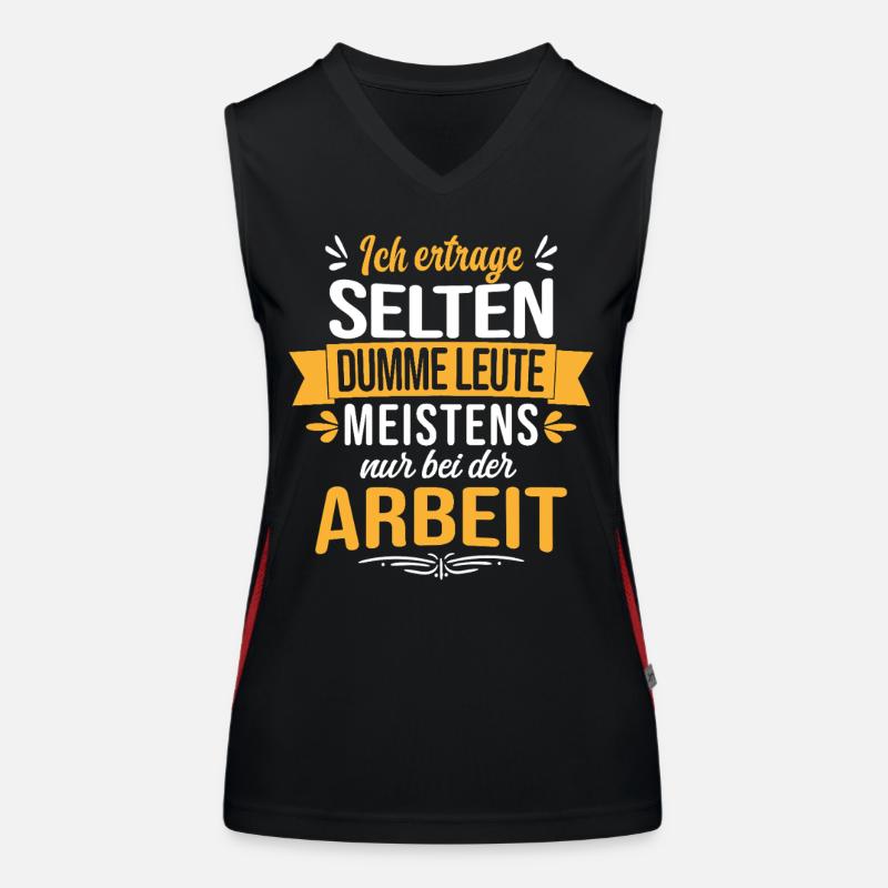 Funny saying for colleagues at work and office Women's Functional Contrast Tank Top