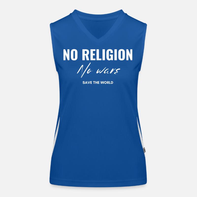 Pas de religions, pas de guerres Débardeur respirant contrasté Femme