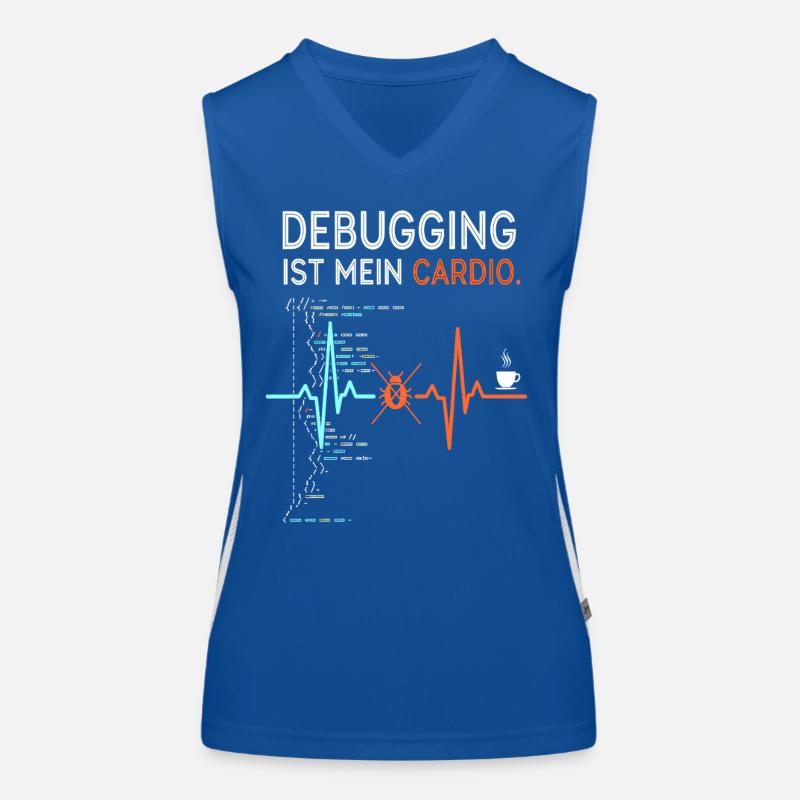 Le débogage est mon cardio - nerd de l’informatique Débardeur respirant contrasté Femme