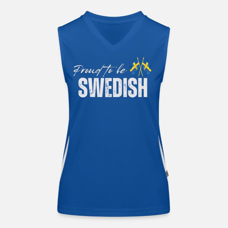 Stolzer Schwede, ich liebe Schweden Funktionelles Kontrast-Tank Top für Frauen