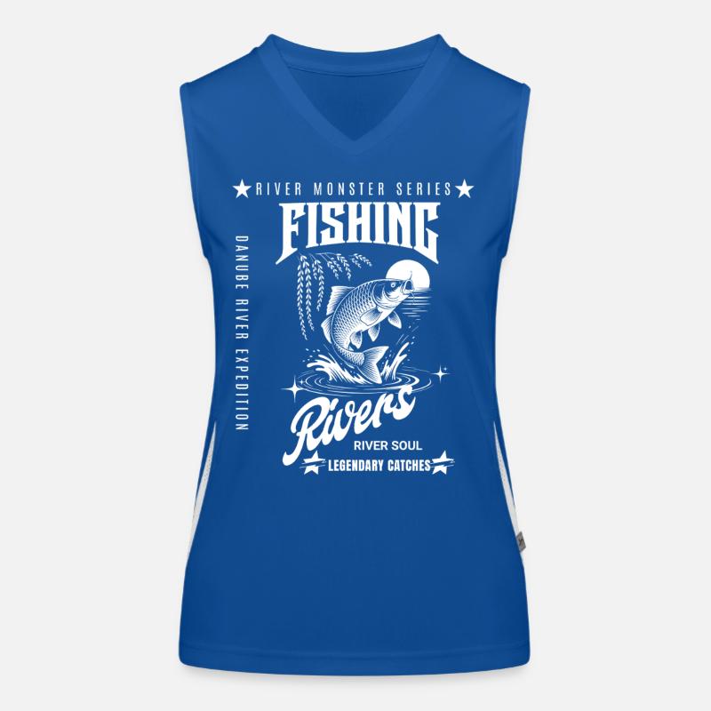 Final Cast Legend - T-shirt Trophy Angler Débardeur respirant contrasté Femme