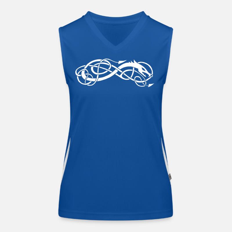 Serpent celte blanc Débardeur respirant contrasté Femme