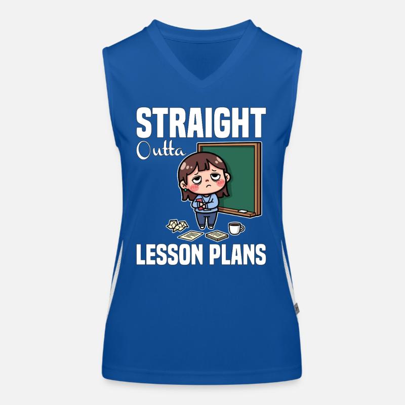 STRAIGHT OUTTA UNTERRICHTSPLÄNE - LEHRER-GESCHENK Funktionelles Kontrast-Tank Top für Frauen